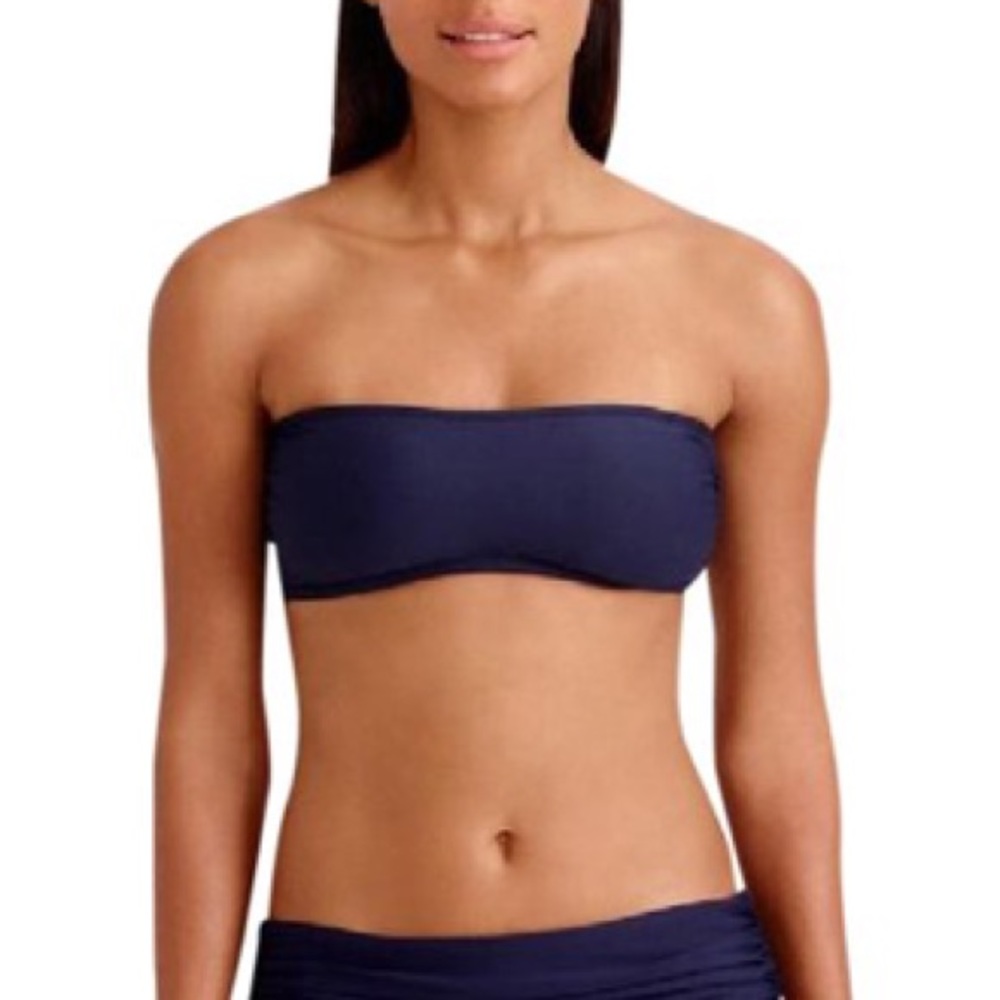 Ruched bandeau bikini top